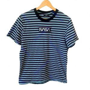 Graphic NASA Striped T-Shirt